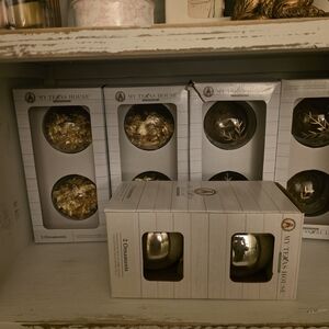 My Texas House Gold and Silver Holiday Ornaments